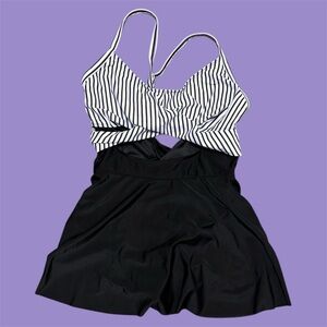One-Piece Skirted Swimsuit